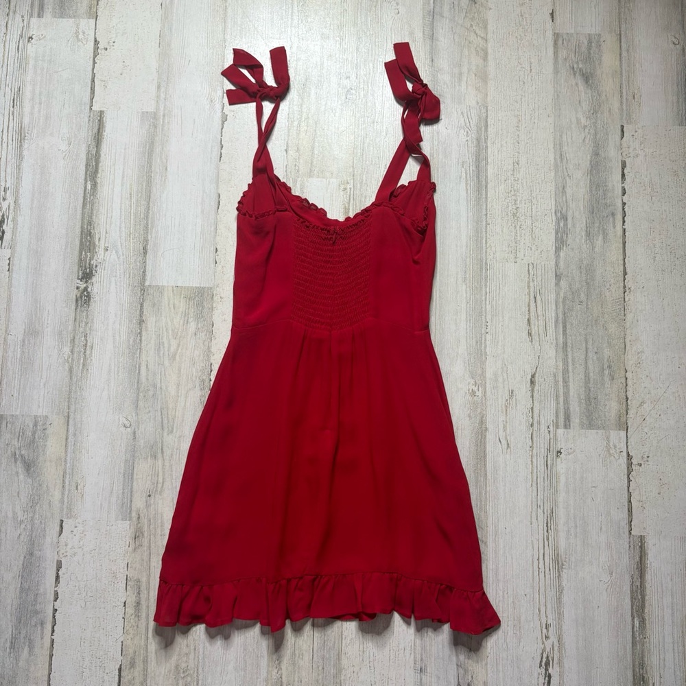Reformation Christine Mini Dress In Lipstick Red Size 4 - Picture 6 of 6